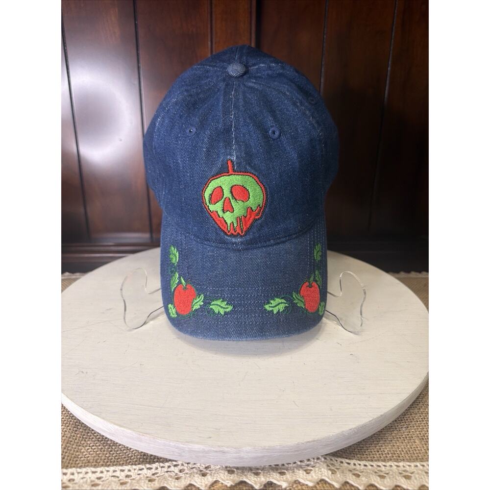 NWOT Disney Princess Snow White Poison Apple Denim Cap With Adjustable Strap